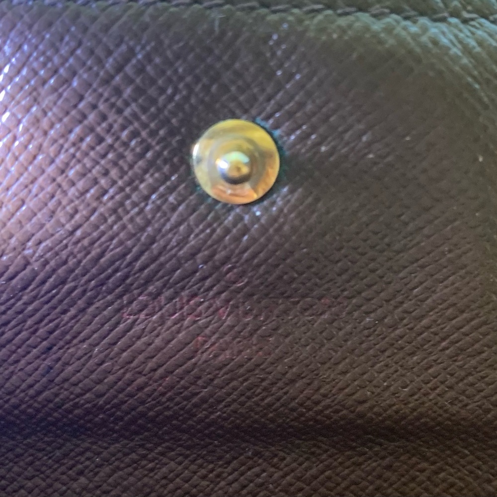 💯 % AUTHENTIC LUIS VUITTON DAMIER EBENE WALLET - Picture 14 of 16